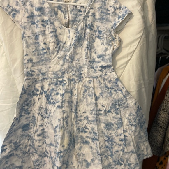 Tye Dye Baby Blue & White Sun Dress - Picture 1 of 2